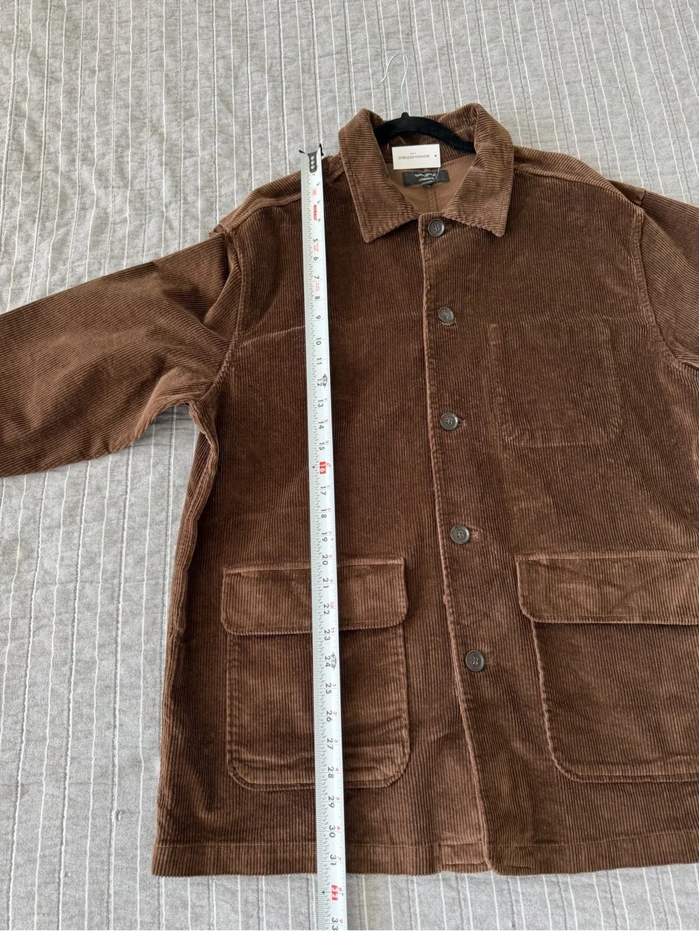 Banana Republic Men’s Corduroy Chore Jacket Brown NWT Button Front Utility Coat